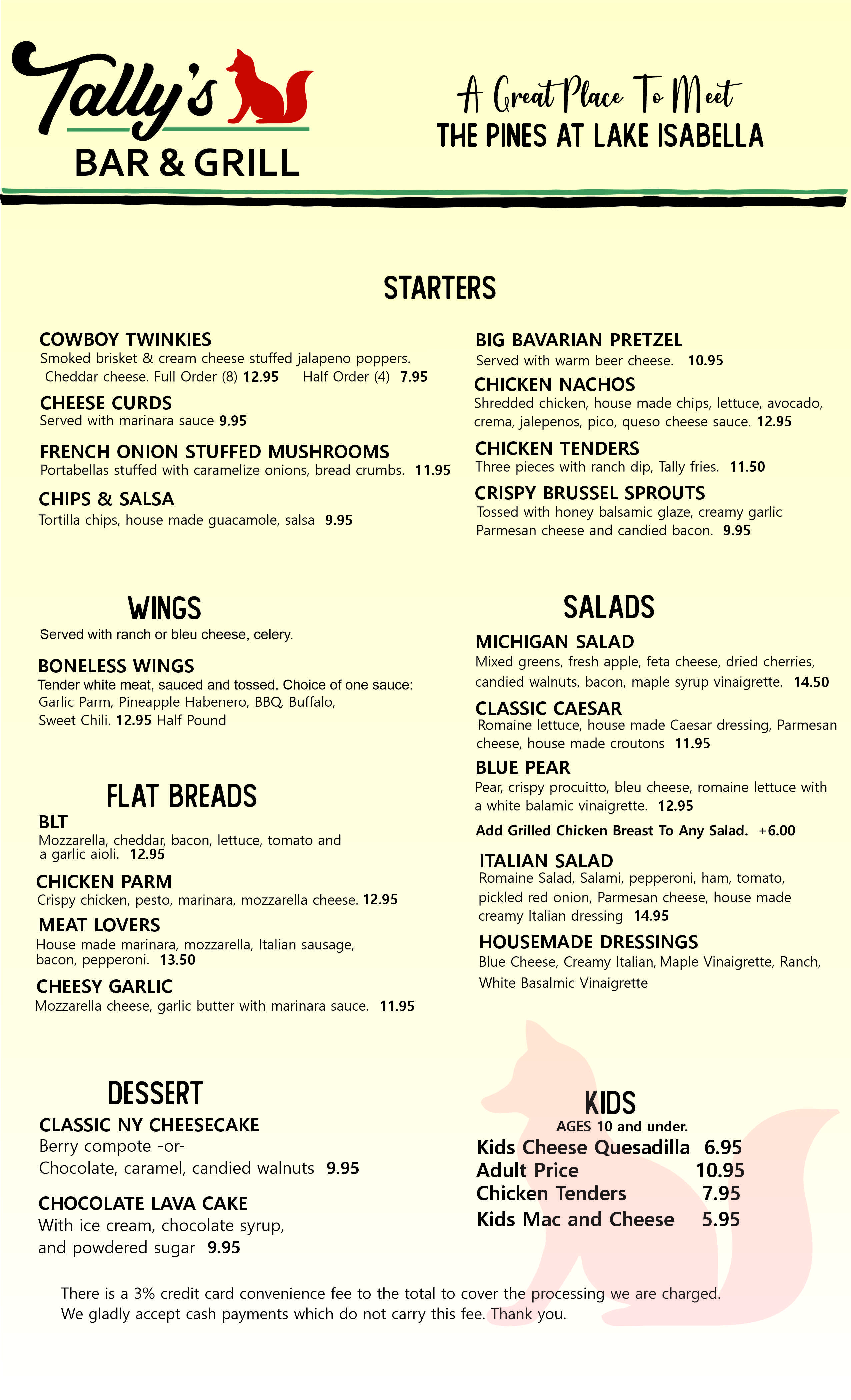 Menu Oct 2025 dinner final front
